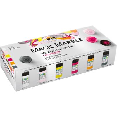 Kreul Magic Marble Комплект цветове за мрамориране Love Neon! 6 x 20 ml (73614)