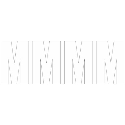 Samolepicí M bílá samolepící vinylová fólie arch 5 ks - písmena 100 mm – Sleviste.cz