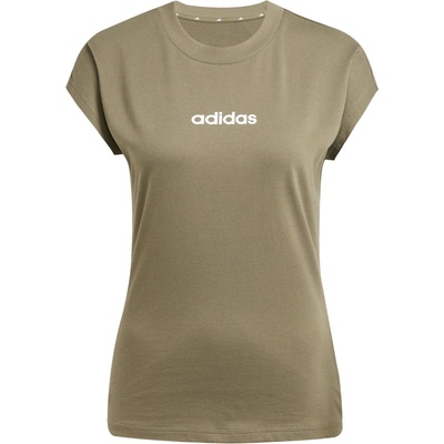 adidas Дамска тениска Adidas Essentials Linear Cotton T-Shirt Womens - Olive