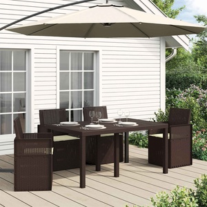 vidaXL Възглавници за седалки 4 бр. Полиестер Кремаво 47 x 36 x 2 см (899969)