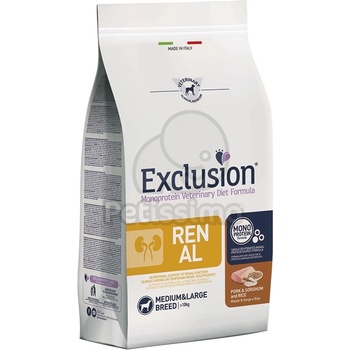 Exclusion Monoprotein Vet Diet Renal Medium&Large Breed