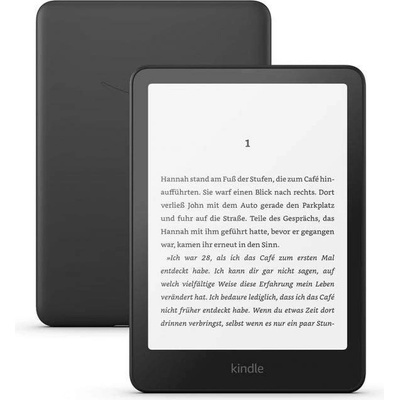 Amazon Kindle Paperwhite - eBook четец, 7" E-Ink, 300 ppi, 16GB, IPX8, USB-C, 12 седмици - Черен