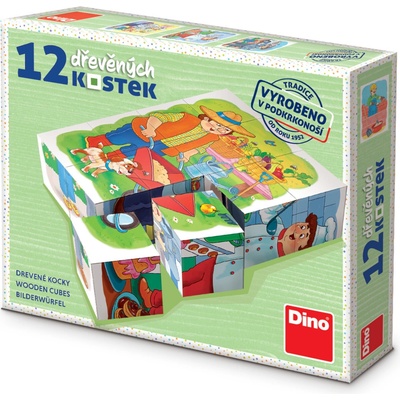 Dino obrázkové kostky Povolání 12 kostek