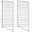 String Panel String Floor 85 x 30, 2 ks, dark brown