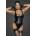 Noir Handmade F244 Powerwetlook Body with High Cut Bottom Hem S