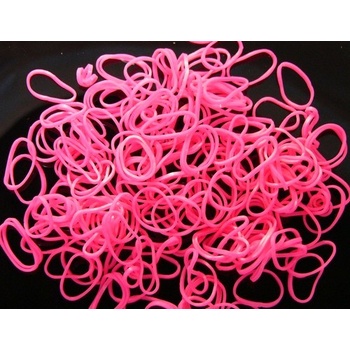 Loom Bands gumičky s háčikom 270 ks - neónové ružové