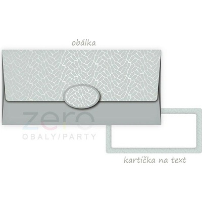 Obálka dárková na peníze - šedá elegance