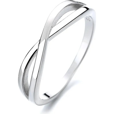 Majya Stříbrný prsten zkřížený ANDY 10196