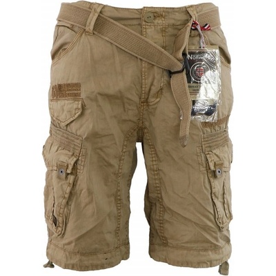 Geographical Norway kalhoty pánské PANORAMIQUE MEN BASIC 063 bermudy kapsáče béžová