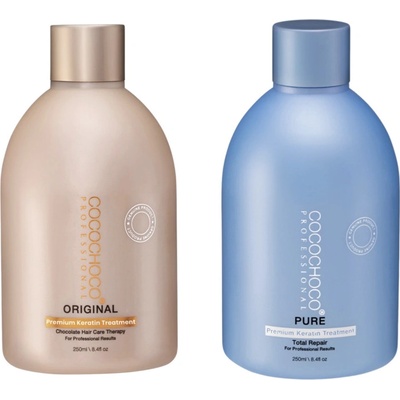 Cocochoco Brazílsky keratín Original + Pure 2 x 250 ml