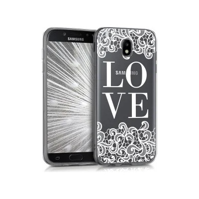 kwmobile Кейс с дизайн дантела за Samsung Galaxy J7 (2017) - бял