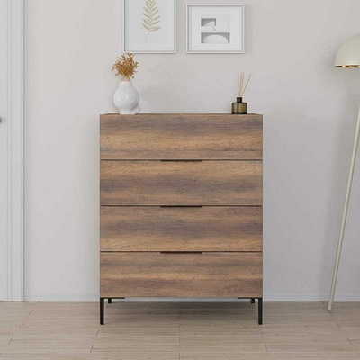 TopMebel Комод Oryana от меламин в орехов цвят 80x44x104см