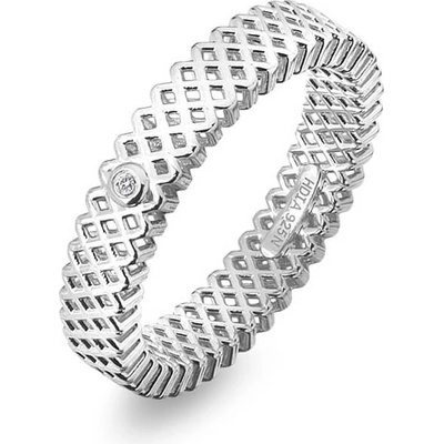 Hot Diamonds Luxusný strieborný prsteň s diamantom Quest Filigree DR222