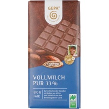 Gepa FAIRTRADE mléčná čokoláda 33%, 100 g