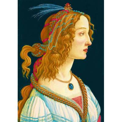 Bluebird Puzzle - Puzzle Sandro Botticelli - Idealized Portrait of a Lady, 1 - 1 000 piese
