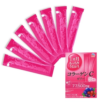 Earth Corporation Collagen C Jelly - желирани стикове нискомолекулен рибен колаген с Витамин С - 7 бр (CJelly007)