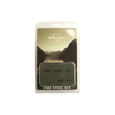 MILTEC Fire steel horčíkový zapaľovač SET v krabičke 15275000