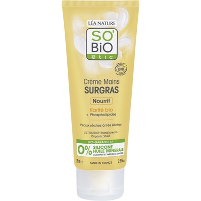 SO’BiO étic Krém na ruce ultra výživný s karité BIO 75 ml ideální pro suchou pokožku – Hledejceny.cz