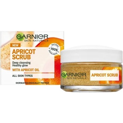 Garnier Skin Naturals Apricot Scrub - Скраб и маска за лице 2 в 1 с масло от кайсиеви ядки от серията "Skin Naturals" 50мл