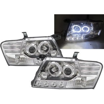 EAGLE EYES Кристални фарове за Mitsubishi Pajero (2001-2006) - хром