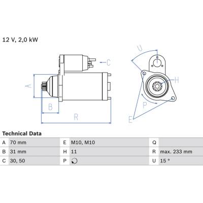 żtartér BOSCH 0 986 025 730
