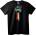 NOONEBRAND Тениска Виещо Дъгово Лице - L, Black