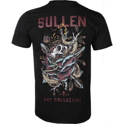 Sullen hardcore tričko Floral Serpent čierne