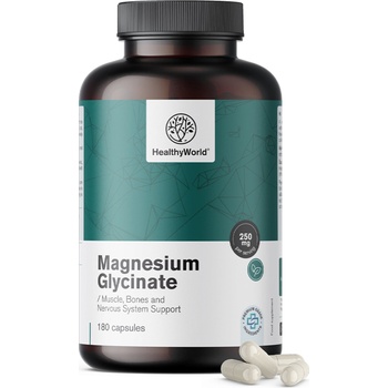 HealthyWorld Магнезиев глицинат 250 mg - 180 капсули