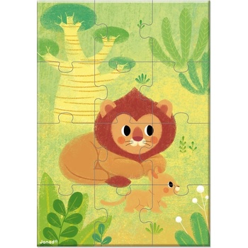 Janod Детски джобен пъзел Janod - Лъв (J02682)