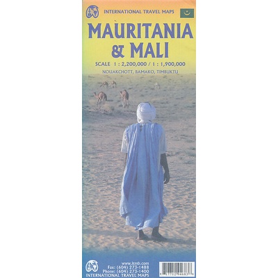 mapa Mali 1:1,9 mil.,Mauritania 1:2,2 mil.