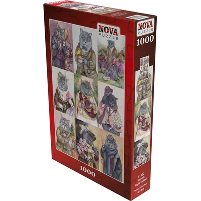 Nova Puzzle Пъзел Nova puzzle от 1000 части - Британски котки (41102)