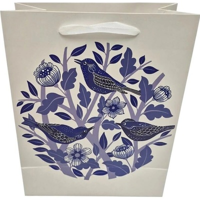 AGB1100903 Taška darč. V25x20+10cm Birds&blooms folk
