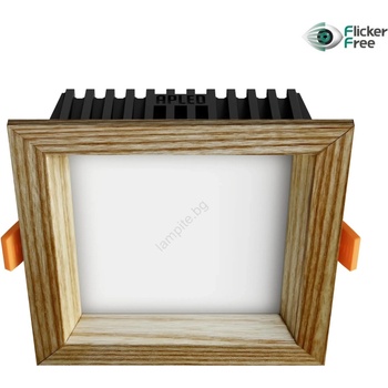 APLED - LED Лампа SQUARE WOODLINE LED/6W/230V 3000K 12x12 см пепел масивнo дървo (AP0210)