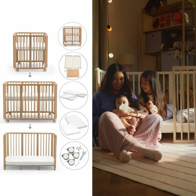 Stokke Night Rostoucí postýlka 3v1 s příslušentvím Natural