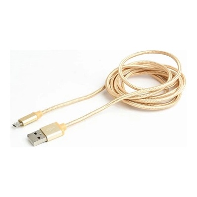 Gembird USB 2.0 A - USB 2.0 micro B M/M кабел за данни 1, 8 м златист текстилен кант CCB-mUSB2B-AMBM-6-G (CCB-mUSB2B-AMBM-6-G)