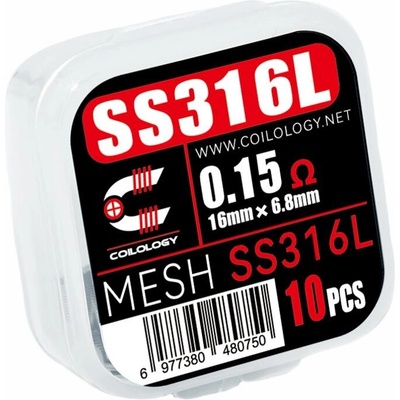 Coilology Mesh Pletivo SS316L 0,15 ohm 10 ks