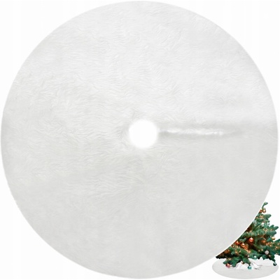 Ruhhy 22227 Deka pod vianočný stromček chlpatá 120 cm biela