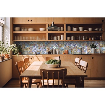 DIMEX ART s. r. o Фототапет за кухня - португалски плочки 420 x 60 см