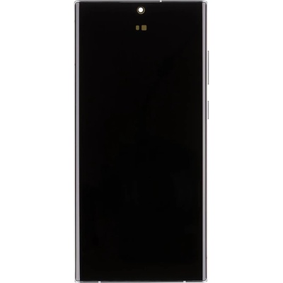 Samsung LCD дисплей + тъч модул + преден капак S908B Galaxy S22 Ultra Phantom White (GH82-27488C)