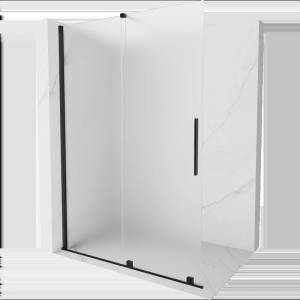 Mexen Velar разтегателна душ преграда Walk-in 140 x 200 cm, матирана 8 mm, черна - 871-140-000-33-70 (871-140-000-33-70)
