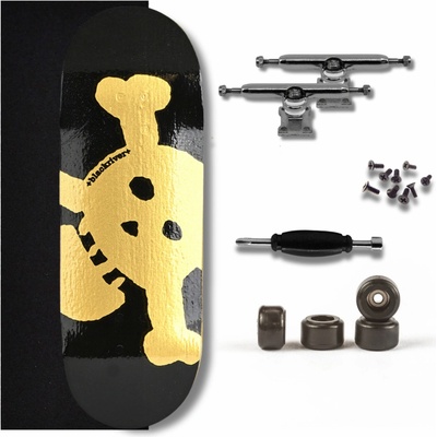 Blackriver Fingerboard Starter Set X-Wide 33,3 5PLY New Skull Gold