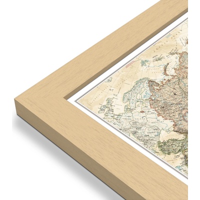 National Geographic Asie - nástěnná mapa Executive 85 x 97 cm Varianta: mapa v dřevěném rámu, Provedení: Pegi přírodní