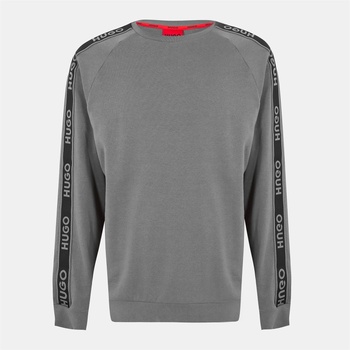HUGO BOSS Блуза Hugo Mens HUGO Liam Crew Sweatshirt with Logo Tape Detail - Grey