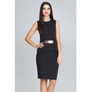 Figl dámský set top se zlatým pruhem + sukně black