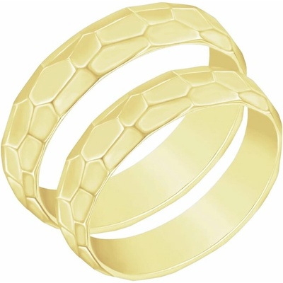 Eppi Lesklé tepané snubní prsteny ze zlata Adalicia RW38206