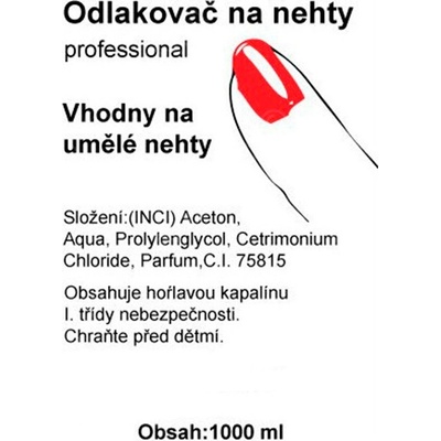 Gelpolish Remover. Professional odlakovač na nehty. 1000 ml
