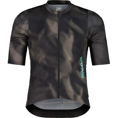 Maloja Мъжка фланелка с къс ръкав за колоездене Maloja GosingM. Cycling jersey - Deep Black Papermountains (056-4228-0111)
