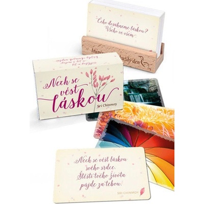 Nech se vést láskou - karty s dřevěným stojánkem - Chinmoy Sri