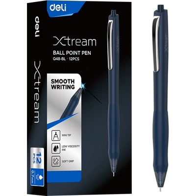 Deli Xtream автоматична химикалка EQ48-BL, (10902773)