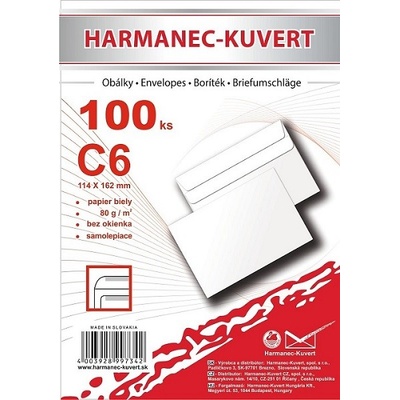 obálka C6 samolepící, 100 ks (K-C6/80SX/P/100)